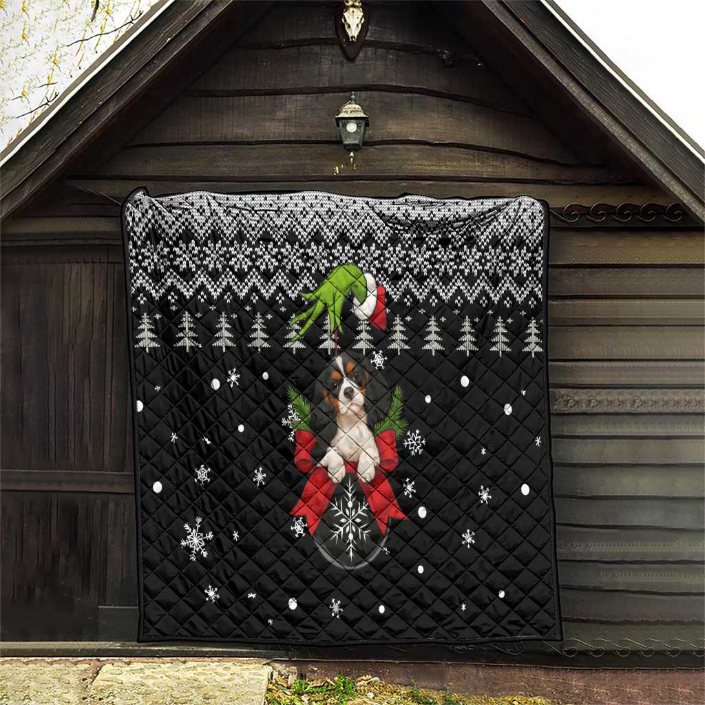 Cavalier King Charles Spaniel Xmas Ball Christmas Quilt Xmas Holiday Patterns - Wonder Print Shop