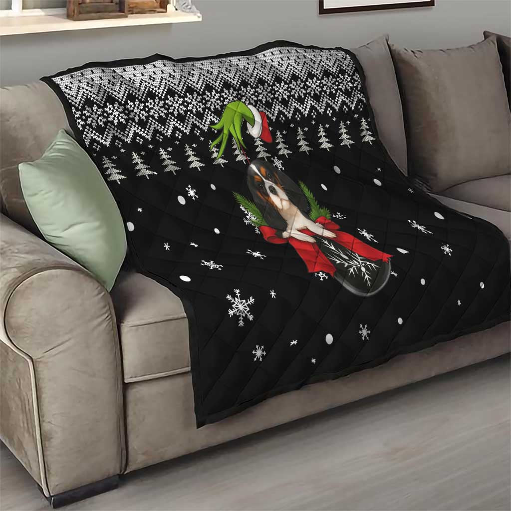 Cavalier King Charles Spaniel Xmas Ball Christmas Quilt Xmas Holiday Patterns - Wonder Print Shop