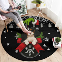 Cavalier King Charles Spaniel Xmas Ball Christmas Round Carpet Xmas Holiday Patterns - Wonder Print Shop
