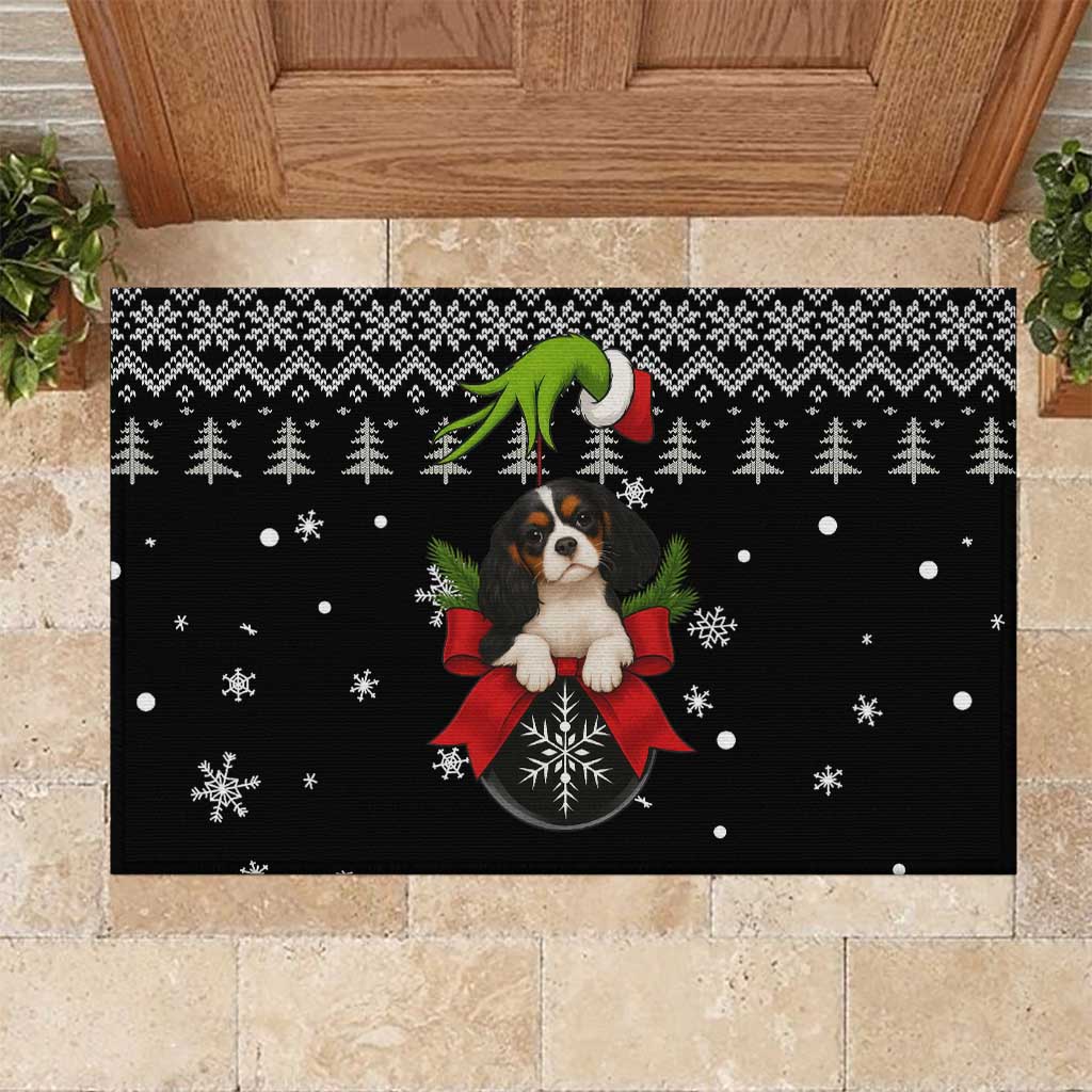 Cavalier King Charles Spaniel Xmas Ball Christmas Rubber Doormat Xmas Holiday Patterns - Wonder Print Shop