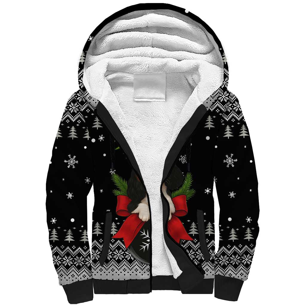 Cavalier King Charles Spaniel Xmas Ball Christmas Sherpa Hoodie Xmas Holiday Patterns - Wonder Print Shop