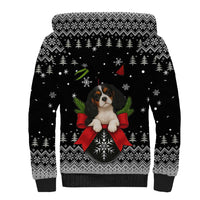Cavalier King Charles Spaniel Xmas Ball Christmas Sherpa Hoodie Xmas Holiday Patterns - Wonder Print Shop