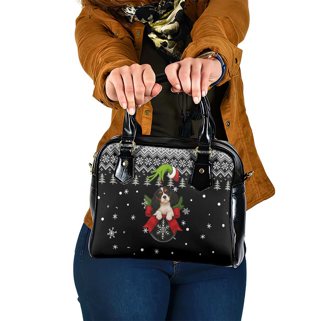 Cavalier King Charles Spaniel Xmas Ball Christmas Shoulder Handbag Xmas Holiday Patterns - Wonder Print Shop