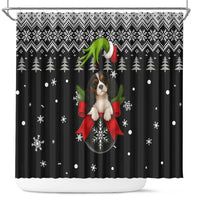 Cavalier King Charles Spaniel Xmas Ball Christmas Shower Curtain Xmas Holiday Patterns - Wonder Print Shop