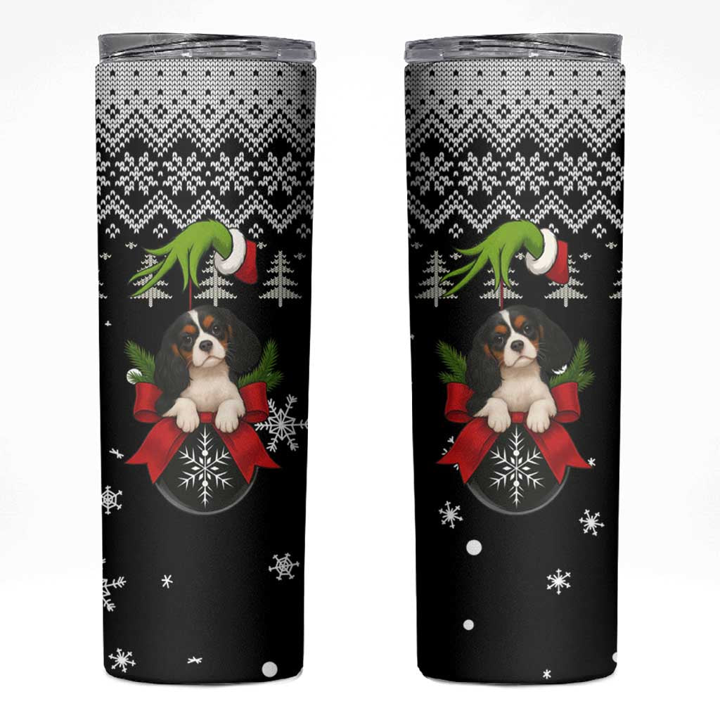 Cavalier King Charles Spaniel Xmas Ball Christmas Skinny Tumbler Xmas Holiday Patterns - Wonder Print Shop