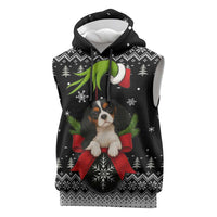 Cavalier King Charles Spaniel Xmas Ball Christmas Sleeveless Hoodie Xmas Holiday Patterns - Wonder Print Shop