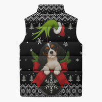 Cavalier King Charles Spaniel Xmas Ball Christmas Sleeveless Puffer Jacket Xmas Holiday Patterns - Wonder Print Shop