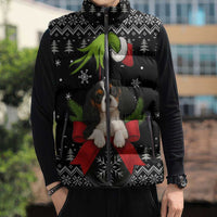 Cavalier King Charles Spaniel Xmas Ball Christmas Sleeveless Puffer Jacket Xmas Holiday Patterns - Wonder Print Shop