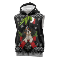 Cavalier King Charles Spaniel Xmas Ball Christmas Sleeveless Zip Hoodie Xmas Holiday Patterns - Wonder Print Shop