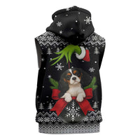 Cavalier King Charles Spaniel Xmas Ball Christmas Sleeveless Zip Hoodie Xmas Holiday Patterns - Wonder Print Shop