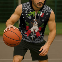 Cavalier King Charles Spaniel Xmas Ball Christmas Sleeveless Zip Hoodie Xmas Holiday Patterns - Wonder Print Shop