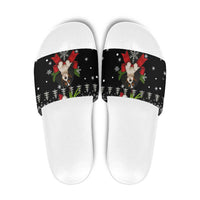 Cavalier King Charles Spaniel Xmas Ball Christmas Slide Sandals Xmas Holiday Patterns - Wonder Print Shop