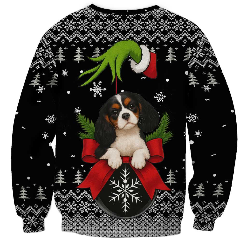 Cavalier King Charles Spaniel Xmas Ball Christmas Sweatshirt Xmas Holiday Patterns - Wonder Print Shop