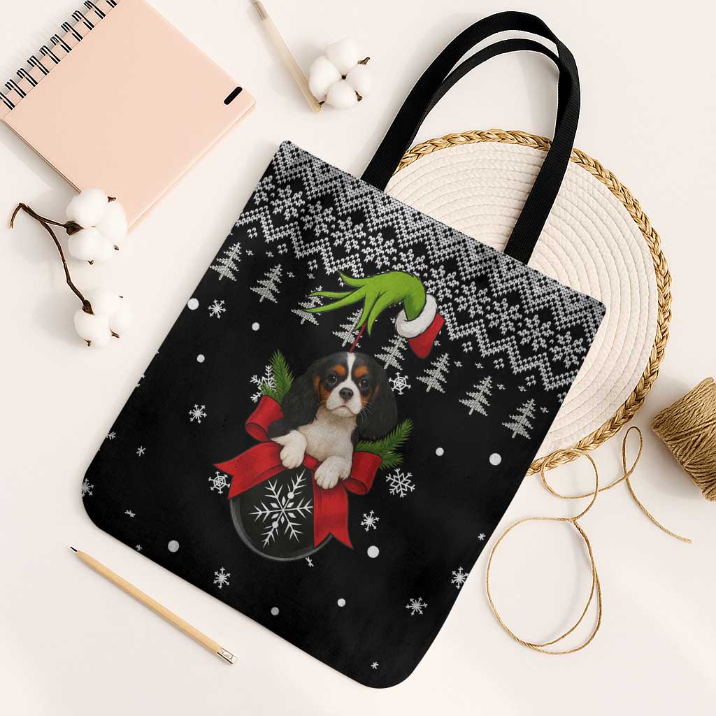 Cavalier King Charles Spaniel Xmas Ball Christmas Tote Bag Xmas Holiday Patterns - Wonder Print Shop