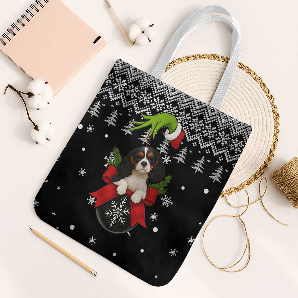 Cavalier King Charles Spaniel Xmas Ball Christmas Tote Bag Xmas Holiday Patterns - Wonder Print Shop