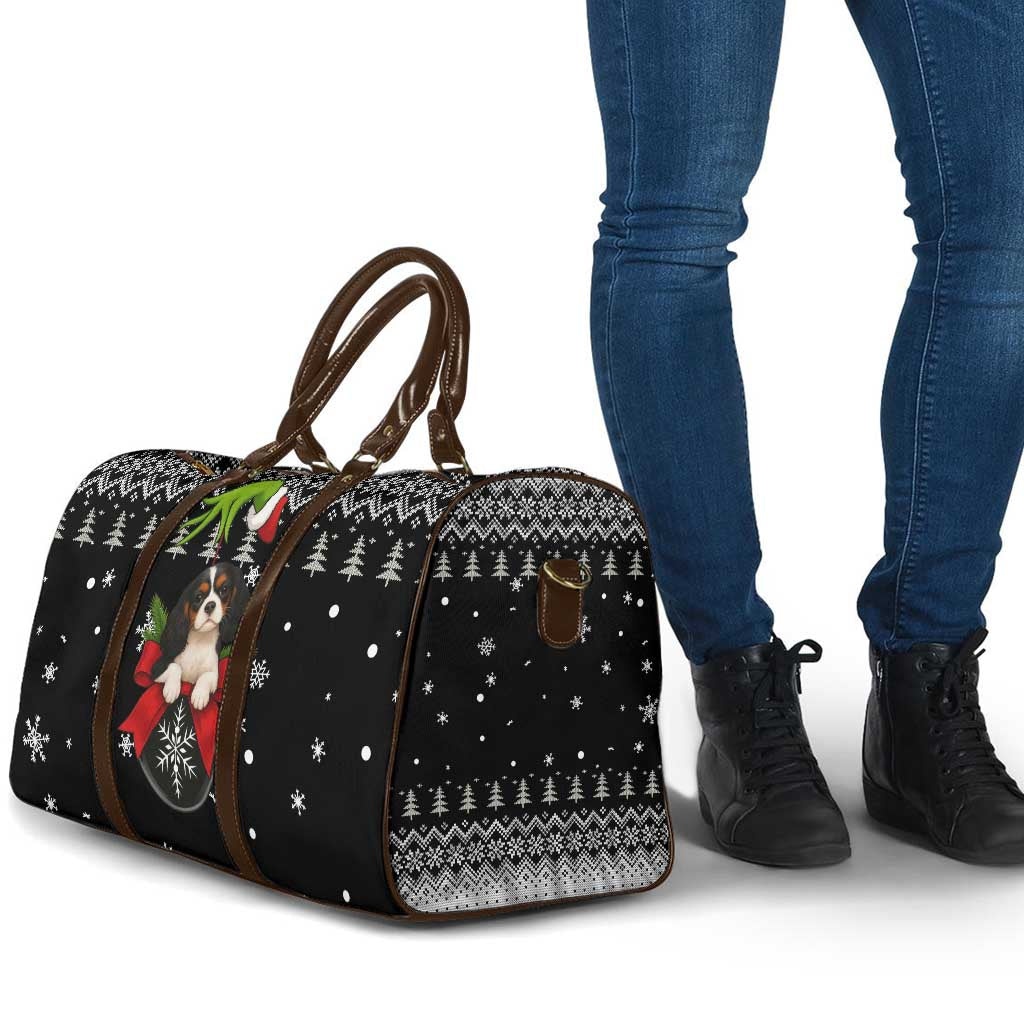 Cavalier King Charles Spaniel Xmas Ball Christmas Travel Bag Xmas Holiday Patterns - Wonder Print Shop