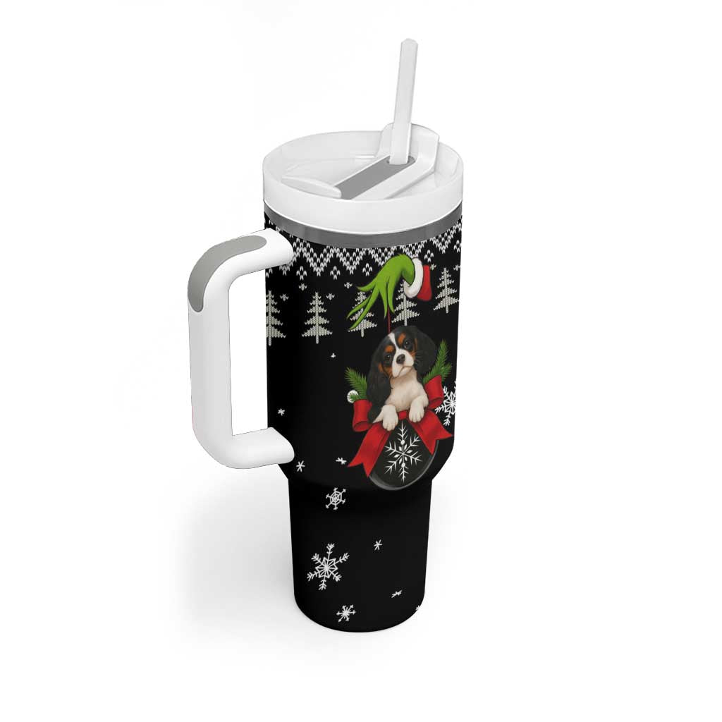 Cavalier King Charles Spaniel Xmas Ball Christmas Tumbler With Handle Xmas Holiday Patterns - Wonder Print Shop