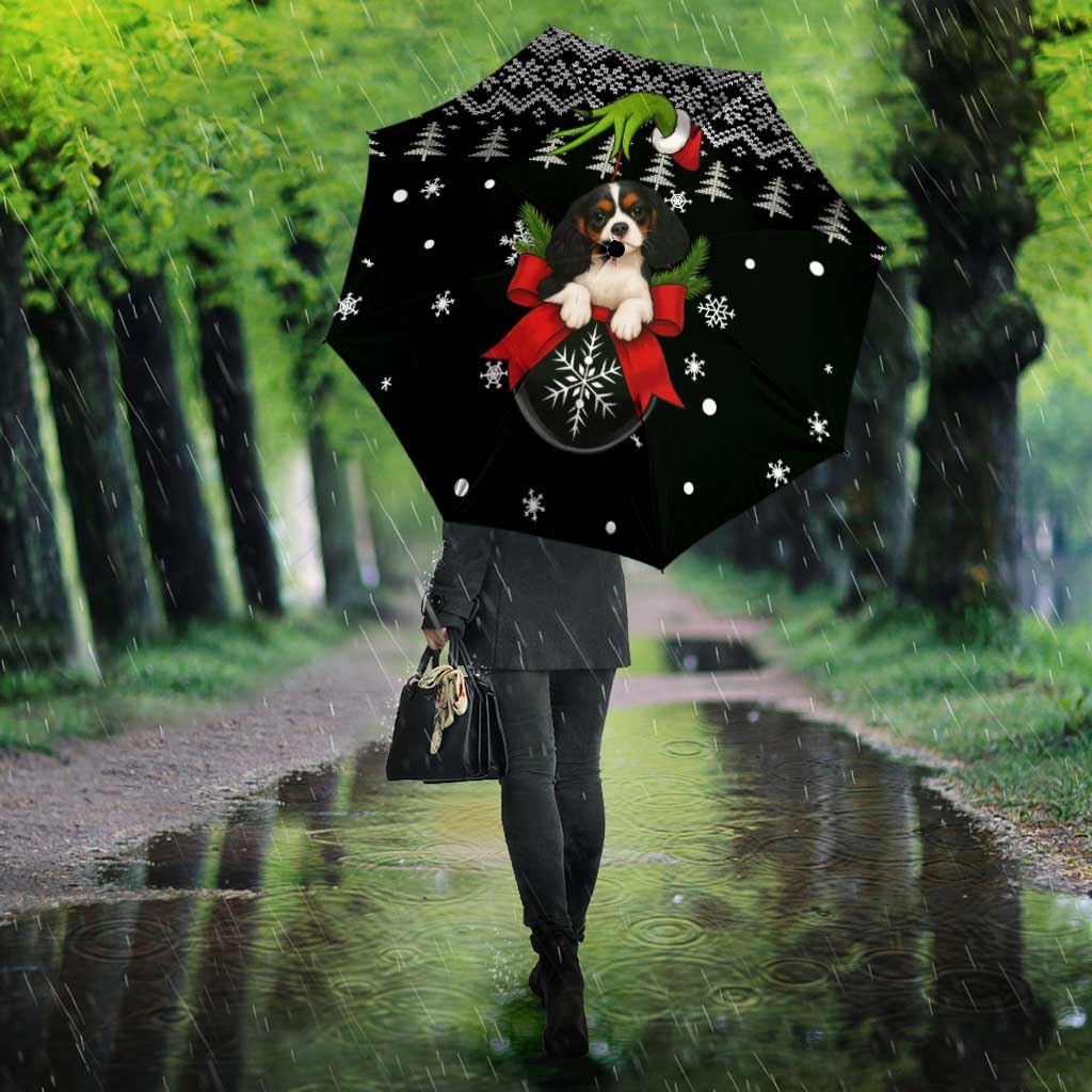 Cavalier King Charles Spaniel Xmas Ball Christmas Umbrella Xmas Holiday Patterns - Wonder Print Shop