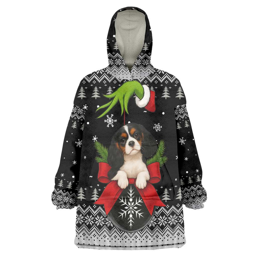 Cavalier King Charles Spaniel Xmas Ball Christmas Wearable Blanket Hoodie Xmas Holiday Patterns - Wonder Print Shop