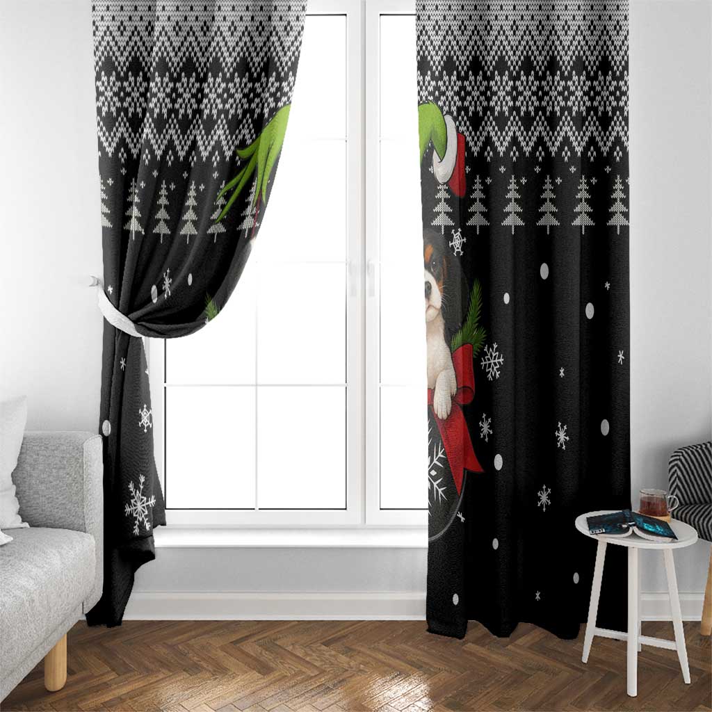 Cavalier King Charles Spaniel Xmas Ball Christmas Window Curtain Xmas Holiday Patterns - Wonder Print Shop