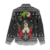 Cavalier King Charles Spaniel Xmas Ball Christmas Women Casual Shirt Xmas Holiday Patterns - Wonder Print Shop