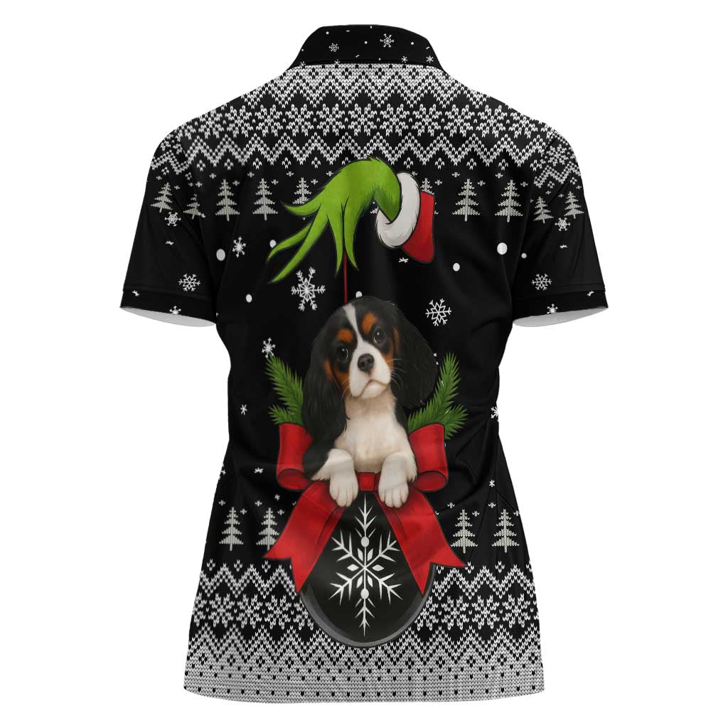 Cavalier King Charles Spaniel Xmas Ball Christmas Women Polo Shirt Xmas Holiday Patterns - Wonder Print Shop