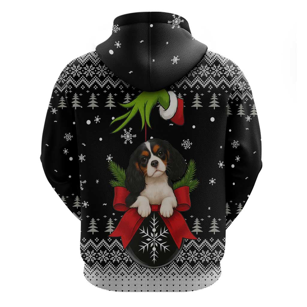 Cavalier King Charles Spaniel Xmas Ball Christmas Zip Hoodie Xmas Holiday Patterns - Wonder Print Shop