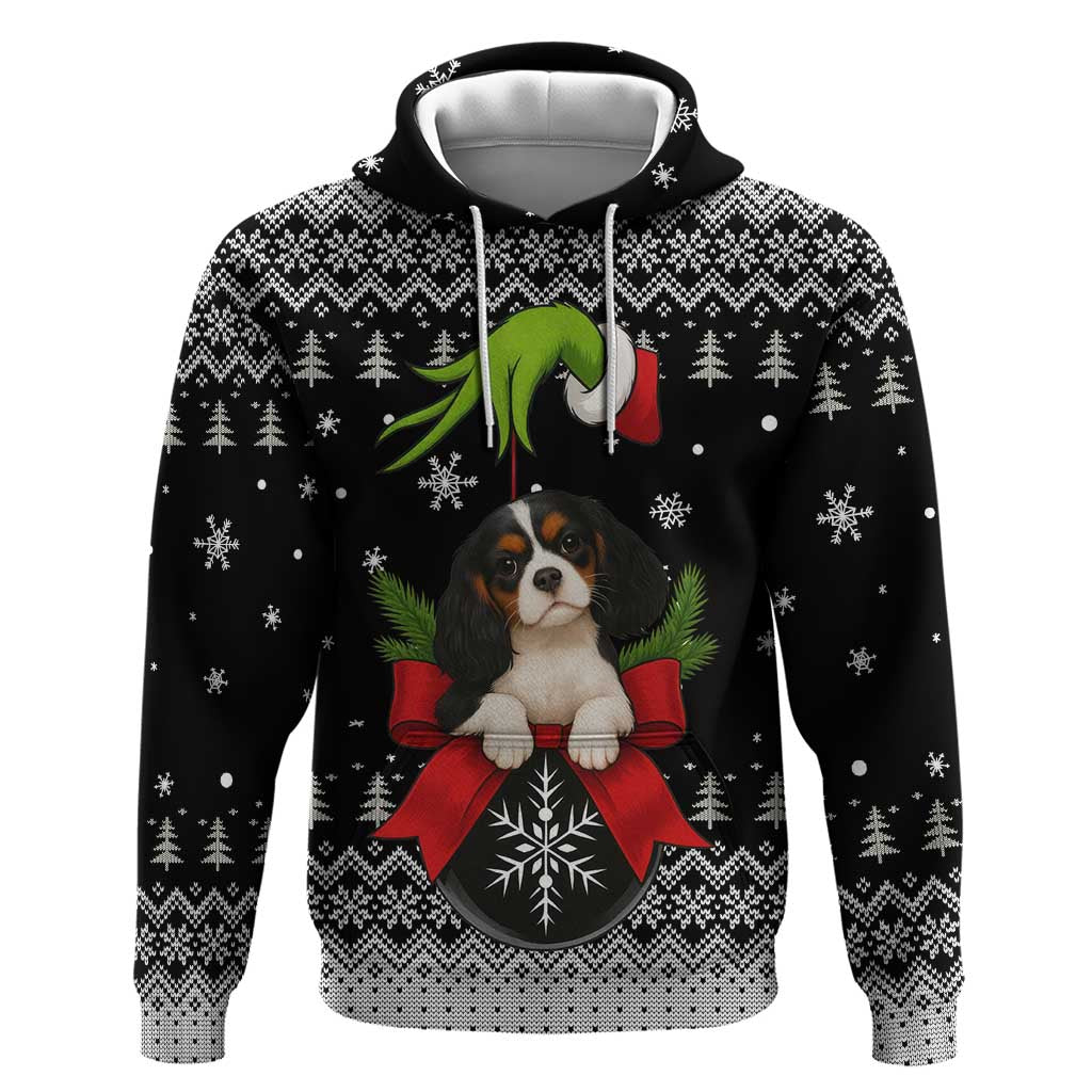 Cavalier King Charles Spaniel Xmas Ball Christmas Zip Hoodie Xmas Holiday Patterns - Wonder Print Shop
