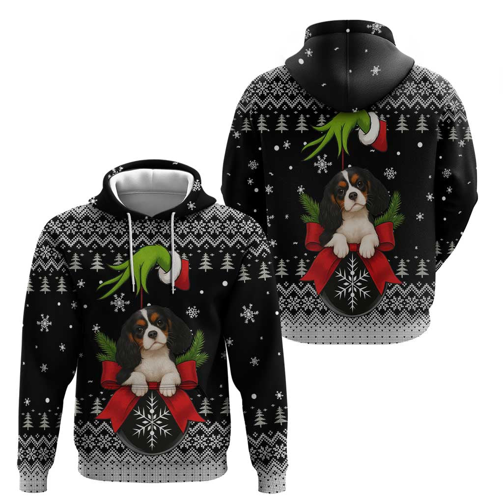 Cavalier King Charles Spaniel Xmas Ball Christmas Zip Hoodie Xmas Holiday Patterns - Wonder Print Shop