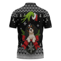 Cavalier King Charles Spaniel Xmas Ball Christmas Zipper Polo Shirt Xmas Holiday Patterns - Wonder Print Shop
