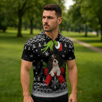 Cavalier King Charles Spaniel Xmas Ball Christmas Zipper Polo Shirt Xmas Holiday Patterns - Wonder Print Shop
