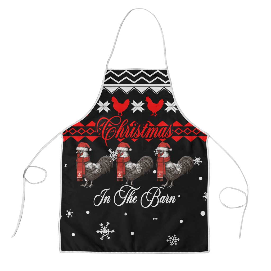 Chicken Farm Christmas Apron Xmas Holiday Patterns - Wonder Print Shop