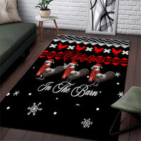 Chicken Farm Christmas Area Rug Xmas Holiday Patterns - Wonder Print Shop