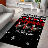 Chicken Farm Christmas Area Rug Xmas Holiday Patterns - Wonder Print Shop
