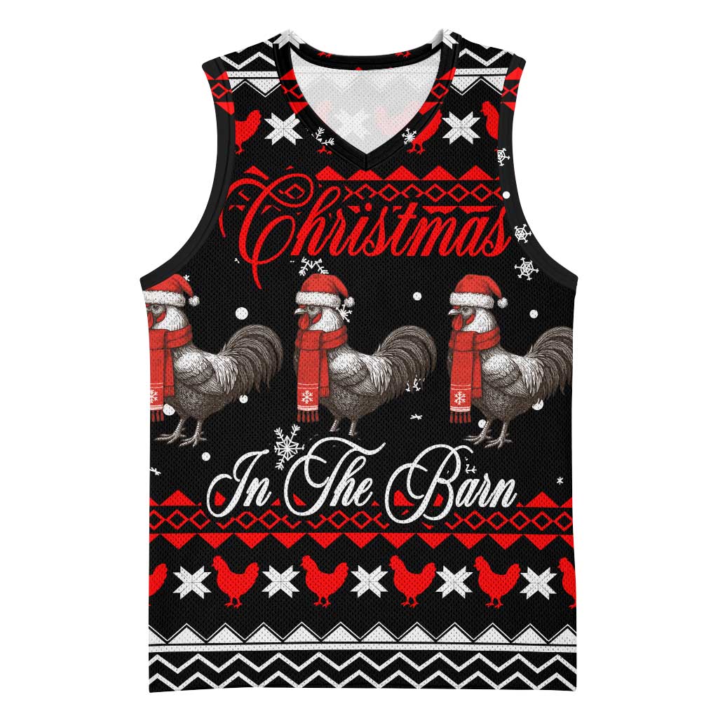 Chicken Farm Christmas Basketball Jersey Xmas Holiday Patterns - Wonder Print Shop
