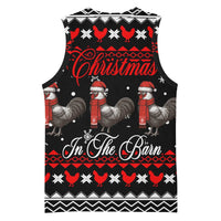 Chicken Farm Christmas Basketball Jersey Xmas Holiday Patterns - Wonder Print Shop