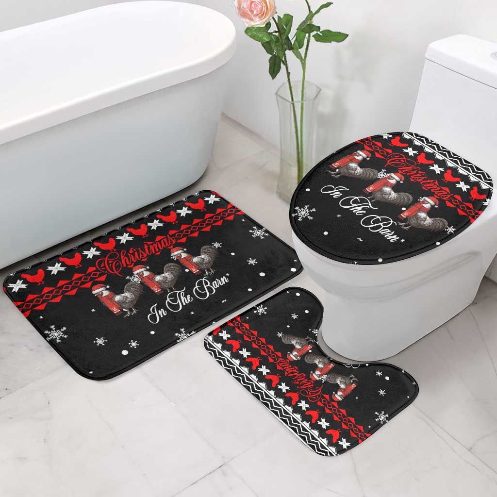 Chicken Farm Christmas Bathroom Set Xmas Holiday Patterns - Wonder Print Shop