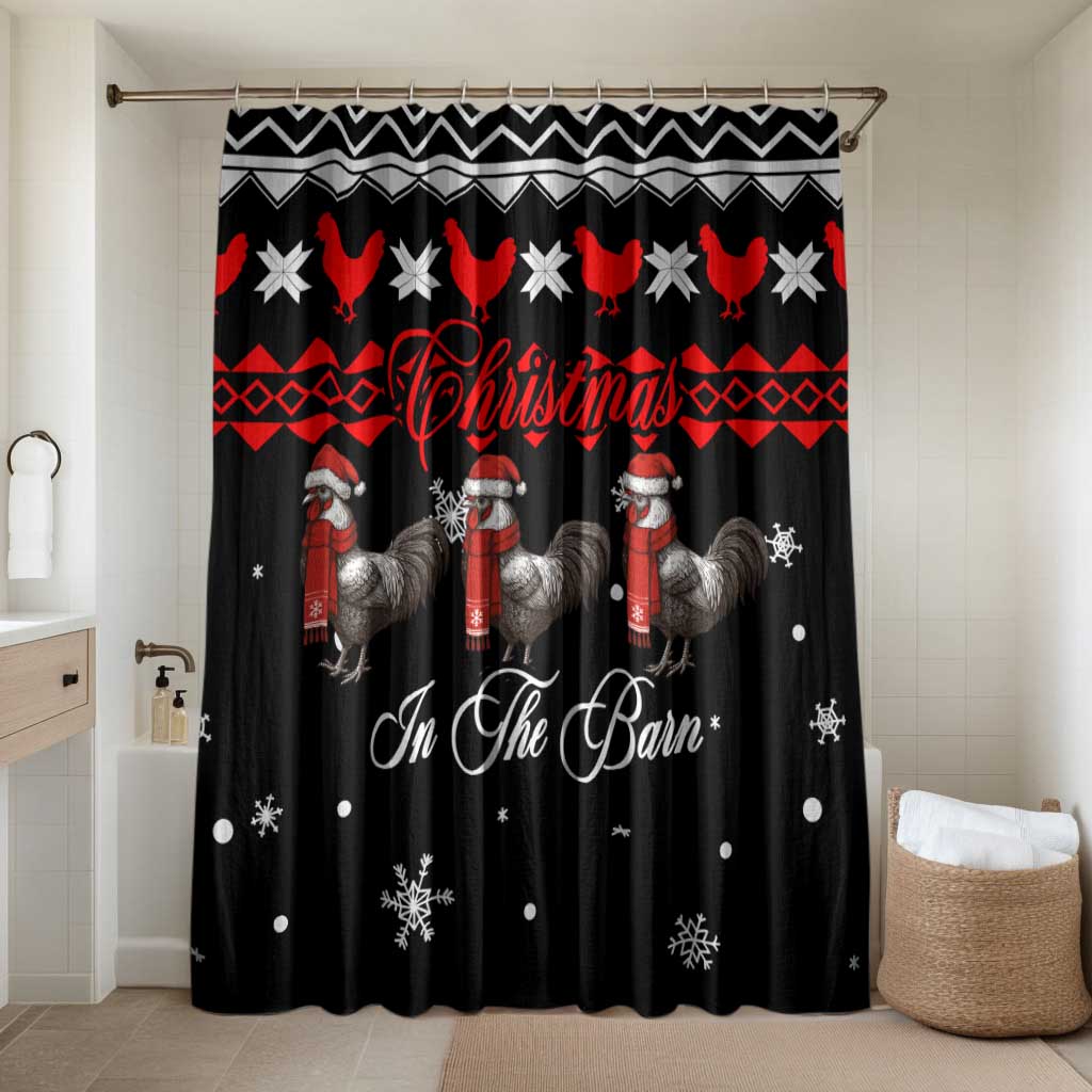 Chicken Farm Christmas Bathroom Set Xmas Holiday Patterns - Wonder Print Shop
