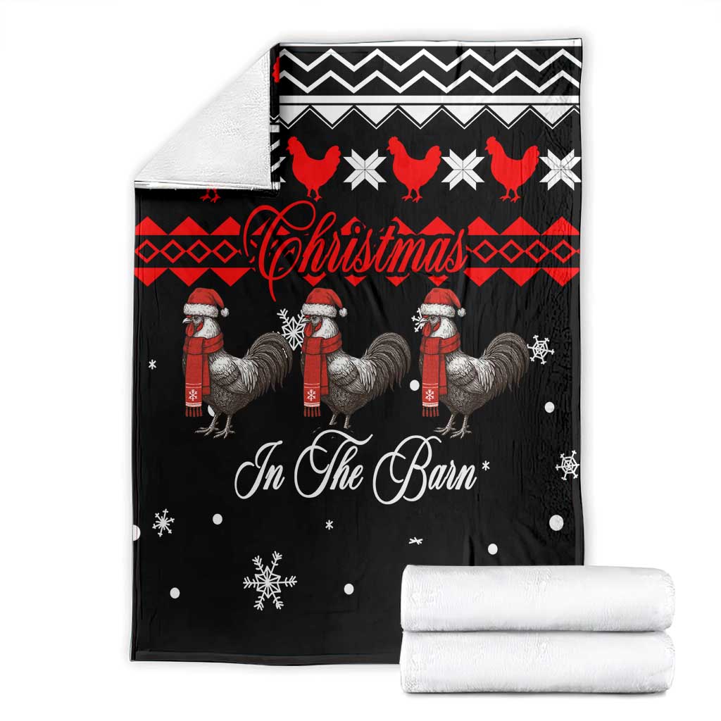 Chicken Farm Christmas Blanket Xmas Holiday Patterns - Wonder Print Shop