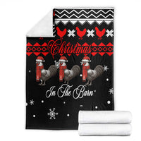 Chicken Farm Christmas Blanket Xmas Holiday Patterns - Wonder Print Shop