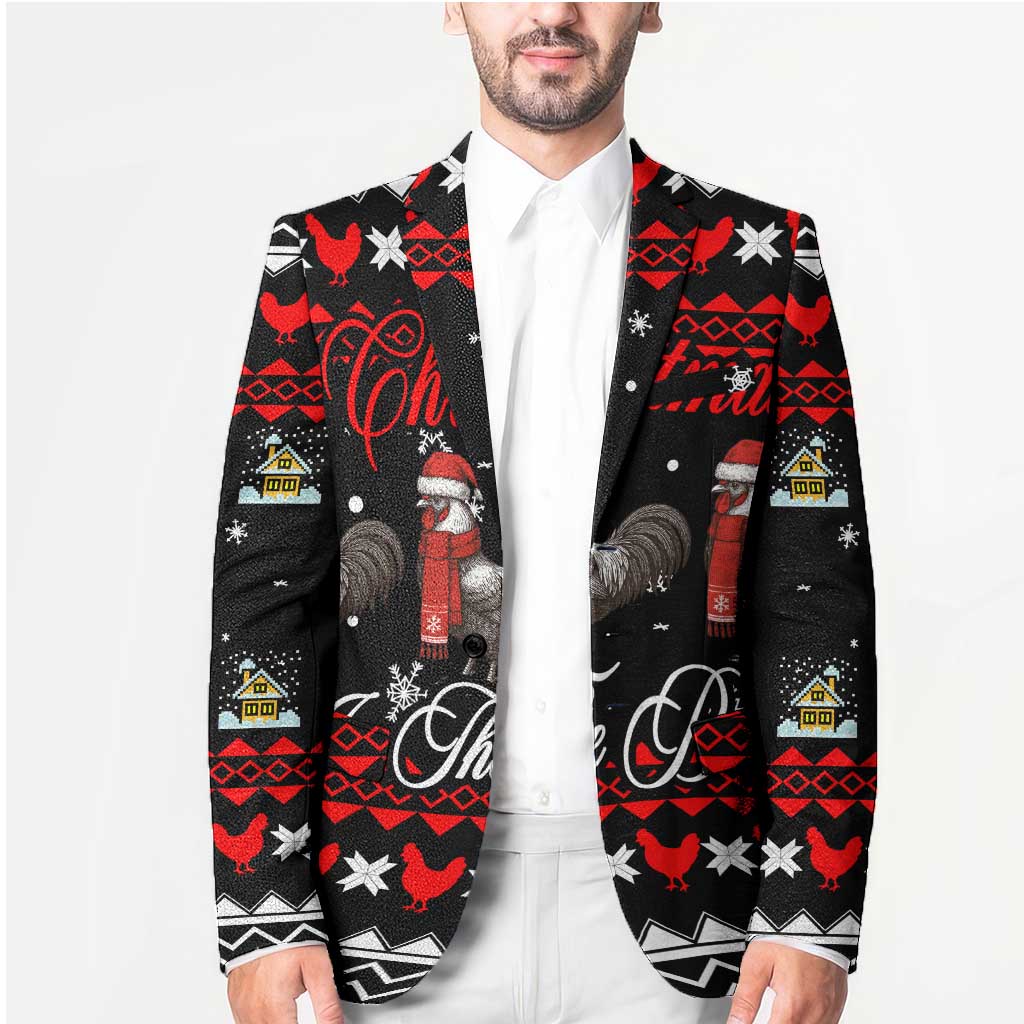 Chicken Farm Christmas Blazer Xmas Holiday Patterns - Wonder Print Shop
