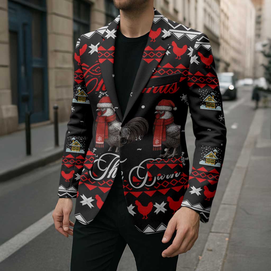 Chicken Farm Christmas Blazer Xmas Holiday Patterns - Wonder Print Shop