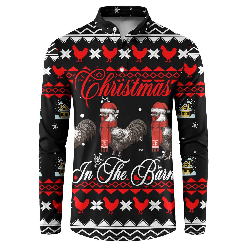 Chicken Farm Christmas Button Sweatshirt Xmas Holiday Patterns - Wonder Print Shop