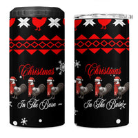 Chicken Farm Christmas 4 in 1 Can Cooler Tumbler Xmas Holiday Patterns - Wonder Print Shop
