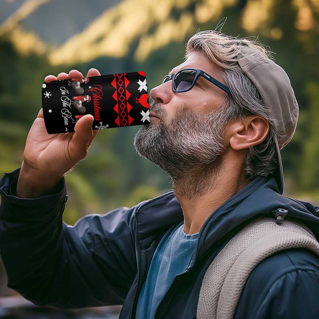 Chicken Farm Christmas 4 in 1 Can Cooler Tumbler Xmas Holiday Patterns - Wonder Print Shop