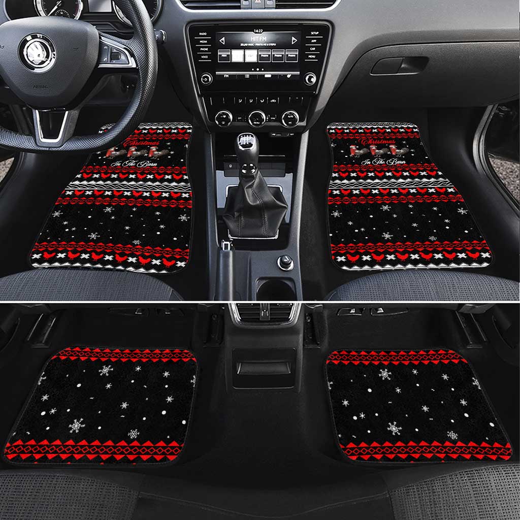Chicken Farm Christmas Car Mats Xmas Holiday Patterns - Wonder Print Shop