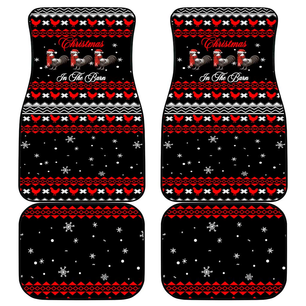 Chicken Farm Christmas Car Mats Xmas Holiday Patterns - Wonder Print Shop