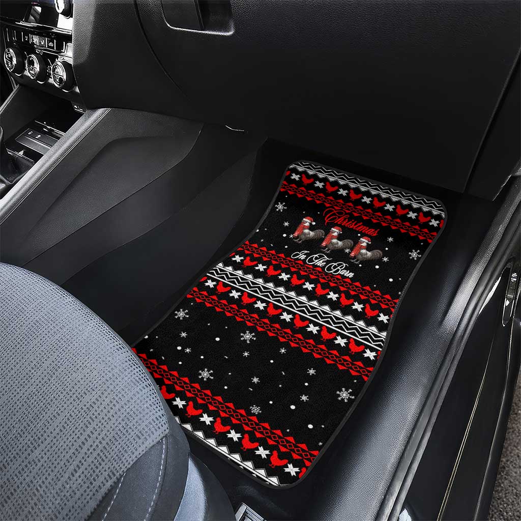 Chicken Farm Christmas Car Mats Xmas Holiday Patterns - Wonder Print Shop