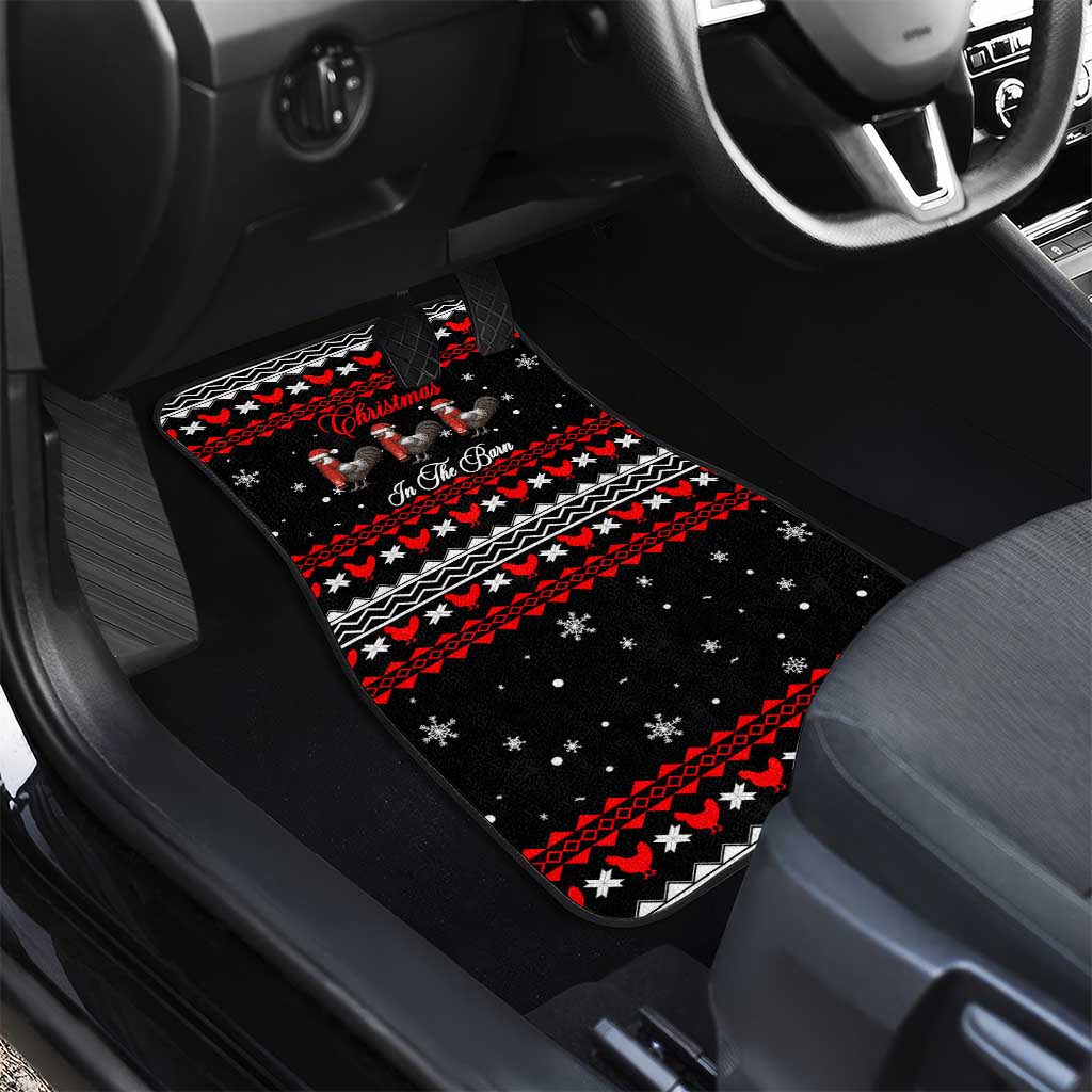 Chicken Farm Christmas Car Mats Xmas Holiday Patterns - Wonder Print Shop