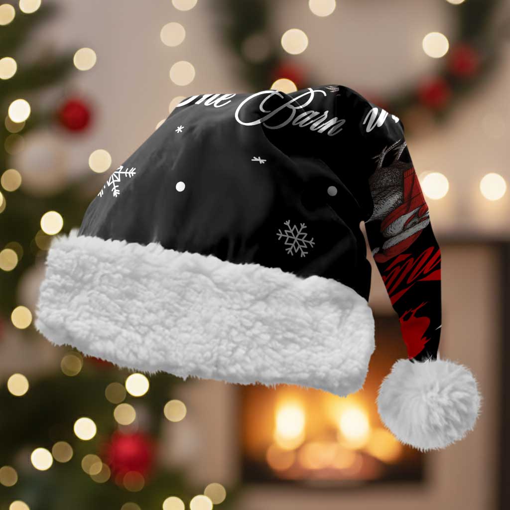 Chicken Farm Christmas Santa Hat Xmas Holiday Patterns - Wonder Print Shop